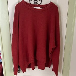 Treasure & Bond Rich Red Crew Neck Sweater